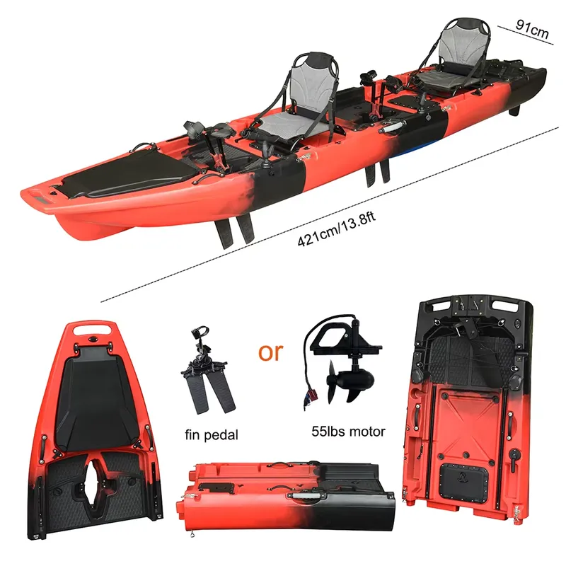 Wholesale 14 FT HDPE 3 Section - огляд і ціна Fishing Kayak Pedal Drive